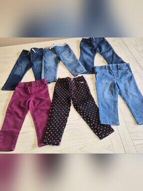 24m/2t Baby, Toddler Girl Jeans/jeggins Lot of 6pc